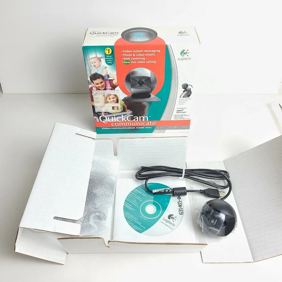 Logitech Quick Cam Communicate USB 2.0 #961465-0403 Web Cam Built In Microphone - Image 2 of 4