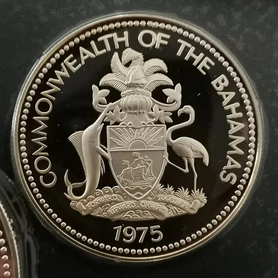 1 DOLLAR ARGENT BAHAMAS 1975 PROOF / SCELLE ISSU DU COFFRET / SILVER - Photo 2/3