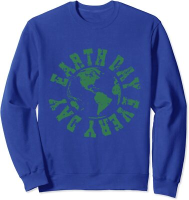 For Kids boys girls Students Earth Day Every Day Unisex Crewneck Sweatshirt