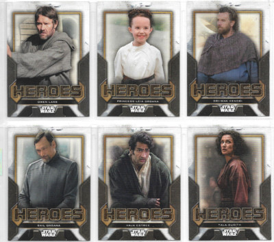 2023 Topps Star Wars - Obi Wan Kenobi Season 1 - 10 Karten Heroes Chase Set NM