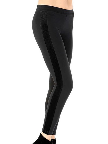 Leggings donna Meritex in cotone elasticizzato con velluto ai lati art 3775  | eBay