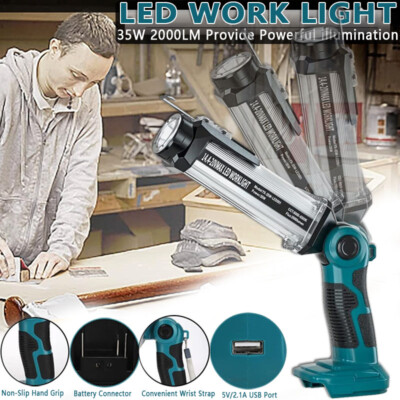 35W 2000LM Jobsite Light Powered by Makita 18v DML801 DML802 LXT Li-Ion Battery