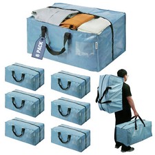 6Pack Extra Large Moving Bags with Zippers  Carrying Handles Backpack Straps