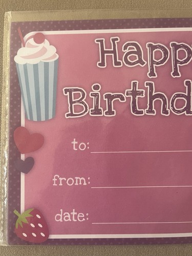 Pack Of 12 Sweet “Happy Birthday” Student Certificates, 8” X 6”, New In Package! - Picture 4 of 5