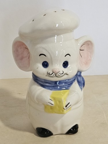 ALBERTA Form Keramik Maus Parmesan Streuer Vintage 1977 French Chef