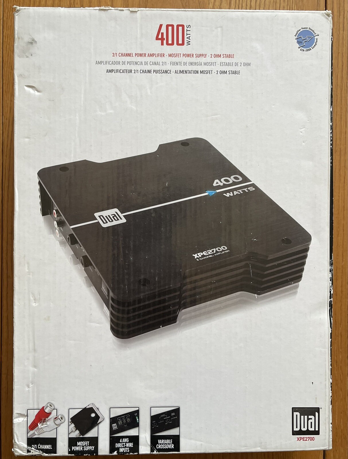 Brand New **Open Box. Never Used**Dual 400 Watts Amp Amplifier XPE2700