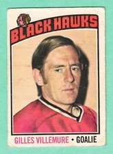 (1) GILLES VILLEMURE 1976-77 O-PEE-CHEE # 61 HAWKS GOALIE VG CARD (I2312)