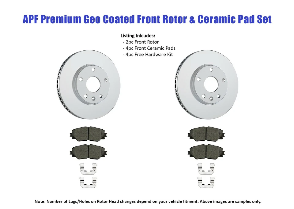 Rotor de freno delantero premium geo recubierto y pastilla para Mazda Tribute 2001-2004 Foto 2 de 4