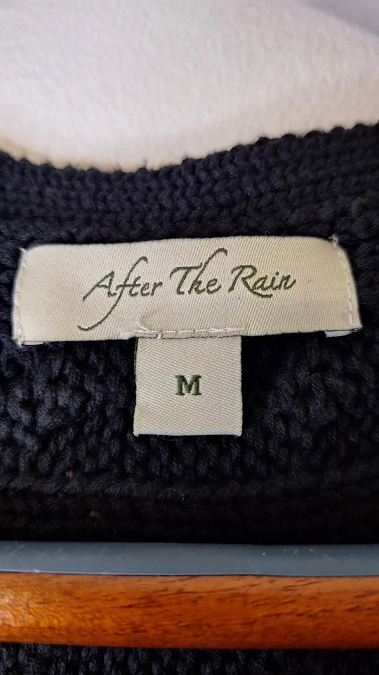 Cárdigan suéter plumero tejido con cable vintage para mujer talla M caprichoso cabaña boho Foto 3 de 4