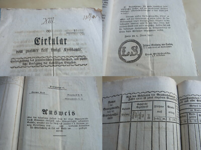 Zirkular ZNAIM 1841: Evidenzhaltung des provisorischen Steuerkatasters / Steuern