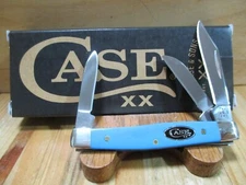 NIB Case XX Light Blue Synthetic Smooth Small Stockman 4333 Pocketknife - 68904