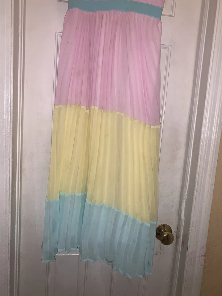 Maxi vestido placentero de primavera talla 10 para niñas Foto 3 de 4