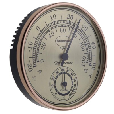 Thermometer Hygrometer Gilt Dial - Analog Hygrometer and Thermometer Dial for Ho
