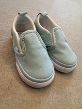 Vans Sneakers Toddler Girl's Size 5 New Slip On V Star Blue Casual Sneakers