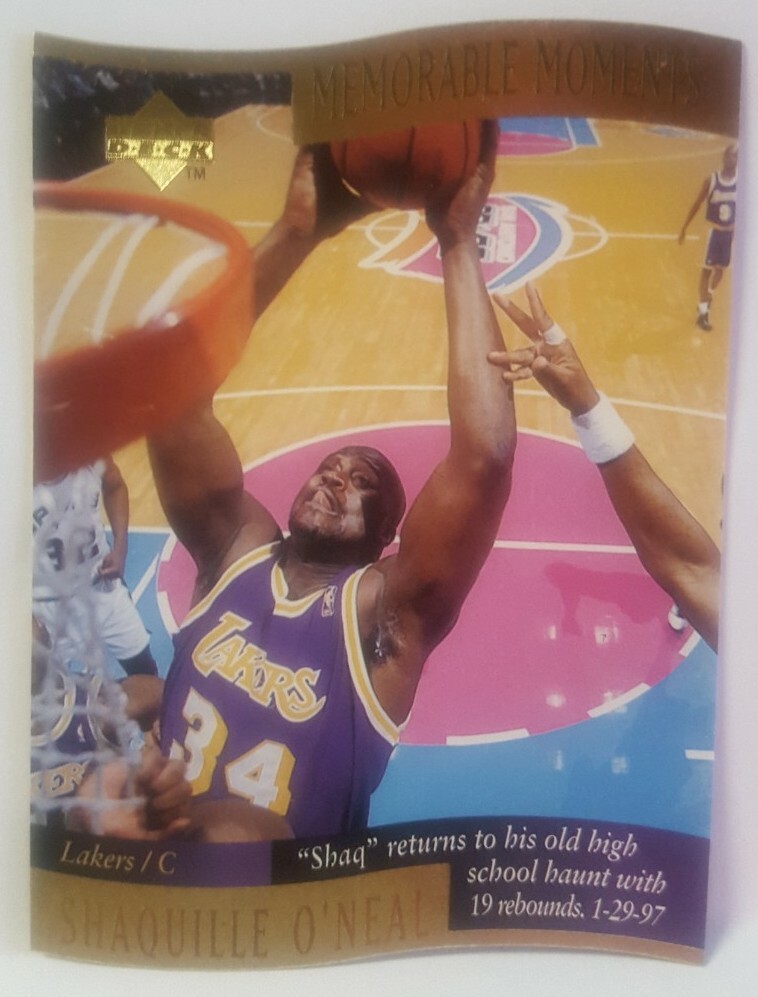 1997-98 Upper Deck Shaquille O'Neal Memorable Moments Insert #7 of