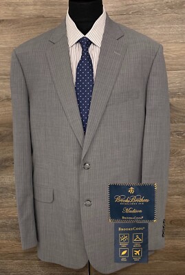Brooks Brothers Men's Madison BrooksCool Pinstripe Blazer Sport Coat Jacket 46L