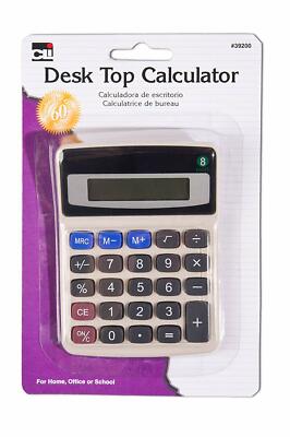 Charles Leonard Desktop Calculator, Battery and Solar Powered