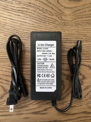 42V 2A AC Adapter Power Charger For 36v Self Balancing Hoverboard Scooter 