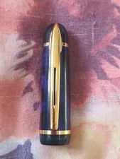 Waterman Phileas Blue Marble Fountain Pen Or Roller Ball Pen Cap(NEW)