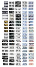 1/25 scale model car assorted USA Rhode Island license plates state tags 1:25