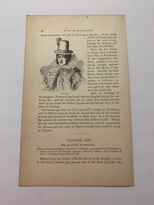 Pocahontas Powhatan Native Tribe Princess Virginia Portrait c. 1881 Print