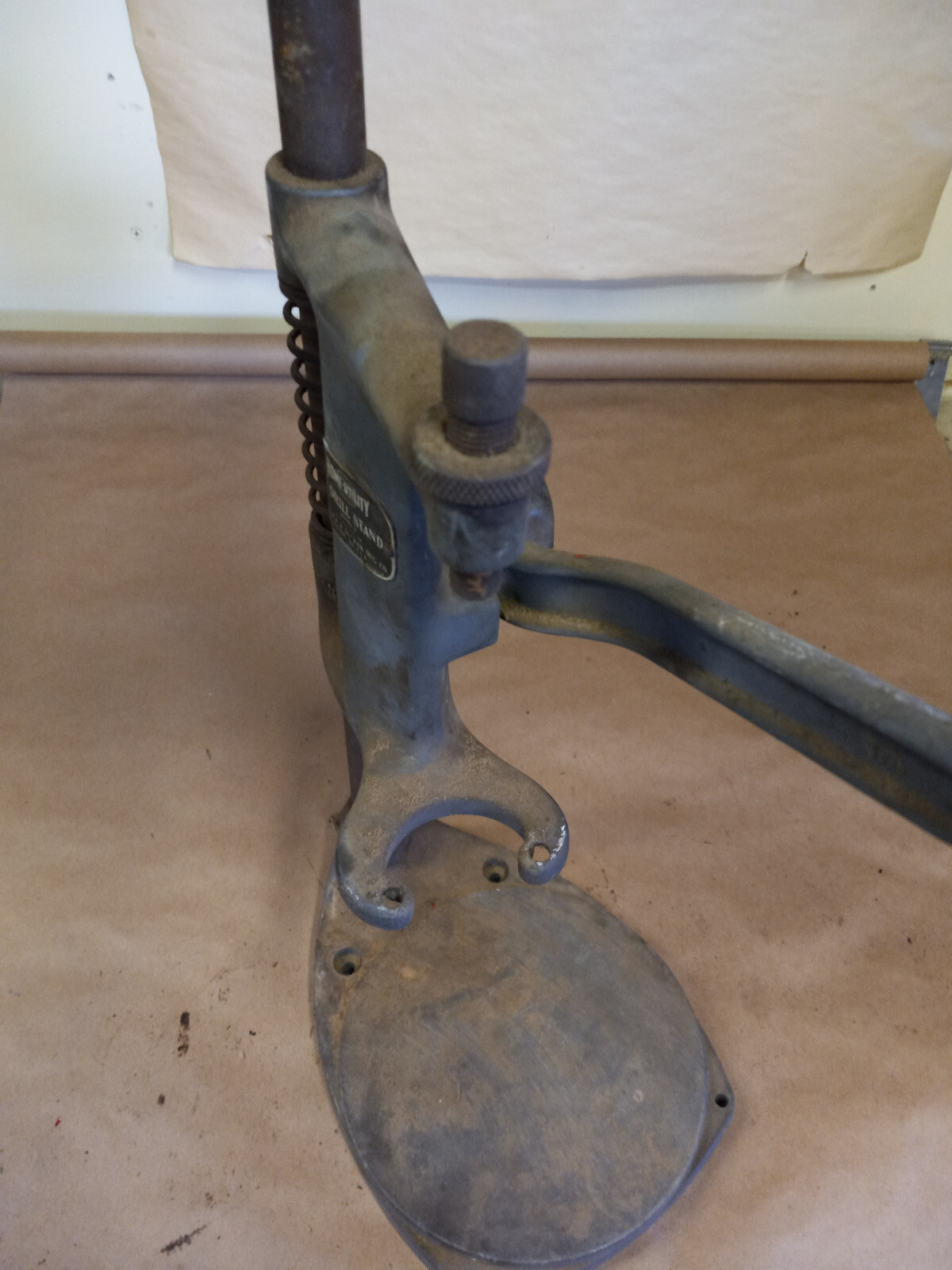 Vintage Black & Decker 1/4" Drill Stand  Type 3 Grey Blue Drill Press 20” Tall