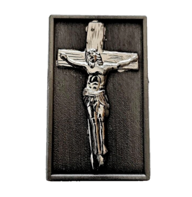 Jesus Kreuz Symbol Anstecker – Edelmetall Pin, Ca. 18x30 Mm | Glaubenssymbol Für Jacke, Tasche Oder Hut | Stilvolles Accessoire