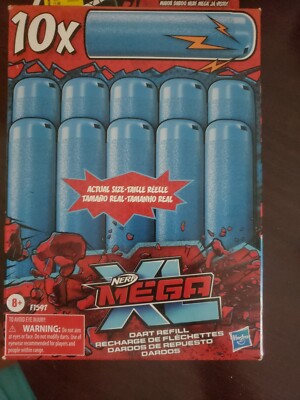 Nerf Mega XL Dart Refills for All Mega XL Blasters: 10 New Darts 10x New Sealed