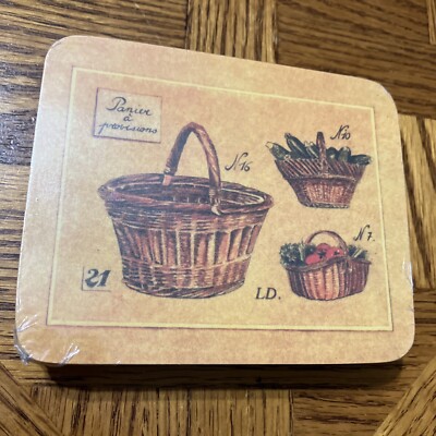 NIB Jason Coaster Paniers David Laurence Basket Woven Apple Wicker Tomato Picnic
