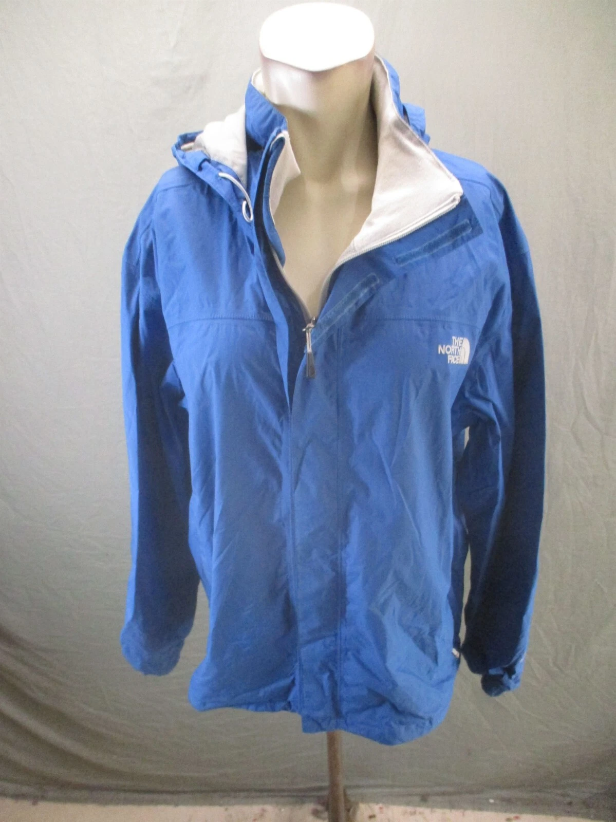 The North Face Size M Mens Blue Full Zip Stand Collar Zip Pocket Windbreaker 112