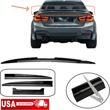 For  BMW F30 12-18 For F80 M3 15-18Gloss Black PSM Style Rear Trunk Spoiler Lip