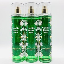 3-PCS BATH  BODY WORKS VANILLA BEAN NOEL FINE FRAGRANCE MIST SPRAY 8 OZ NEW 
