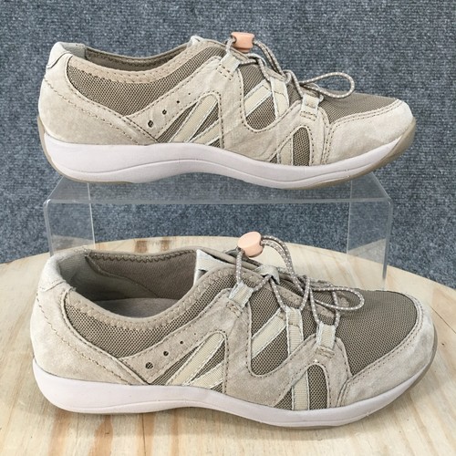 Earth Origins Shoes Womens 6 M Sneakers Beige Leather Slip On Round Toe