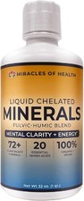 Liquid Chelated Minerals - Organic Humic Fulvic Mineral Blend - 72 Plant-Base