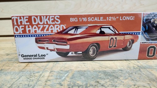 MPC Dukes of Hazzard ‘69 Dodge Charger Orange General Lee Model Kit Sealed 1/16 - Picture 10 of 11