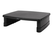 Amazon Basics Rectangular Adjustable Computer Monitor Riser Desk Stand Black