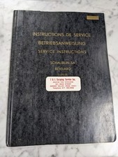 SHAUBLIN OPERATOR INSTRUCTION SERVICE MANUAL 120-TO CABINET LATHE MACHINE TOOL