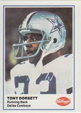 Tony Dorsett 1982 Kellogg's, Dallas Cowboys, Hall of Fame