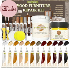 Wood Furniture Repair Kit - Set of 34 - Laminate Floor Repair Kit with Wood Putt