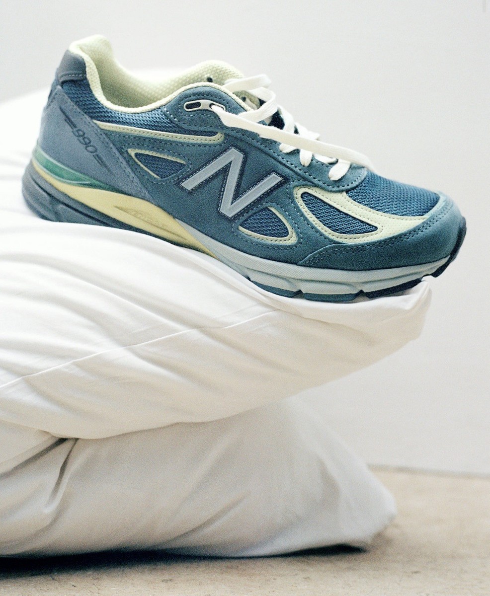 AURALEE × New Balance 990V4 In Between Dusty Blue U990AL4 Men's