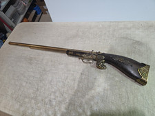 Vintage Black Powdered Replica ENGLAND BRASS EAGLE FLINT LONG RIFLE