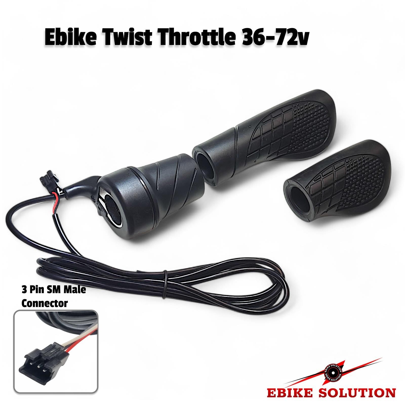 Half Twist Throttle Electric Bike ebike 3Pin Bike Grip Twist Throttle