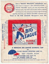 1941 Goudey Baseball Gum Wax Wrapper Big League