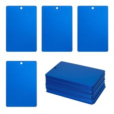 25 Pack Anodized Aluminum Engraving Blanks 2x3 Inch Blue Tag Craft Supply Tool