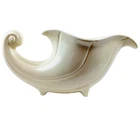 Rare Cornucopia Horn of Plenty Red Wing Pottery USA #1562 Planter Beige MCM