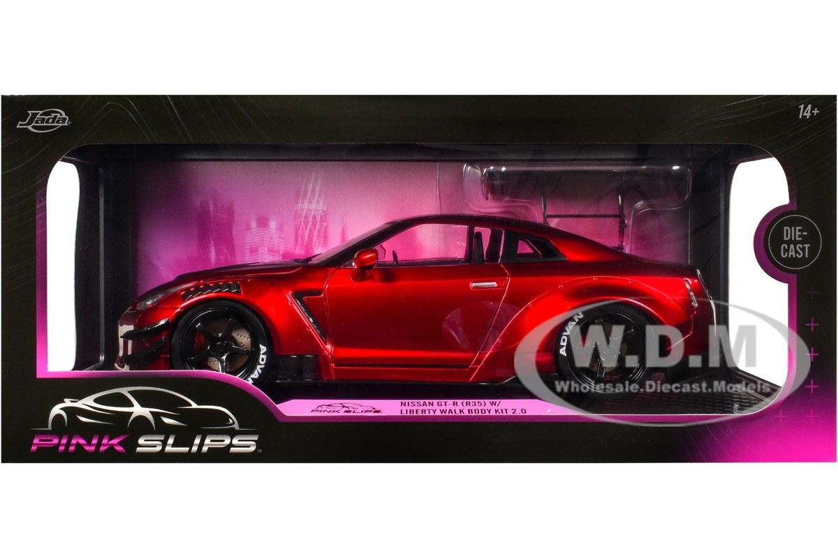 NISSAN GT-R (R35) LIBERTY WALK 2.0 RHD RED 1/18 DIECAST MODEL BY