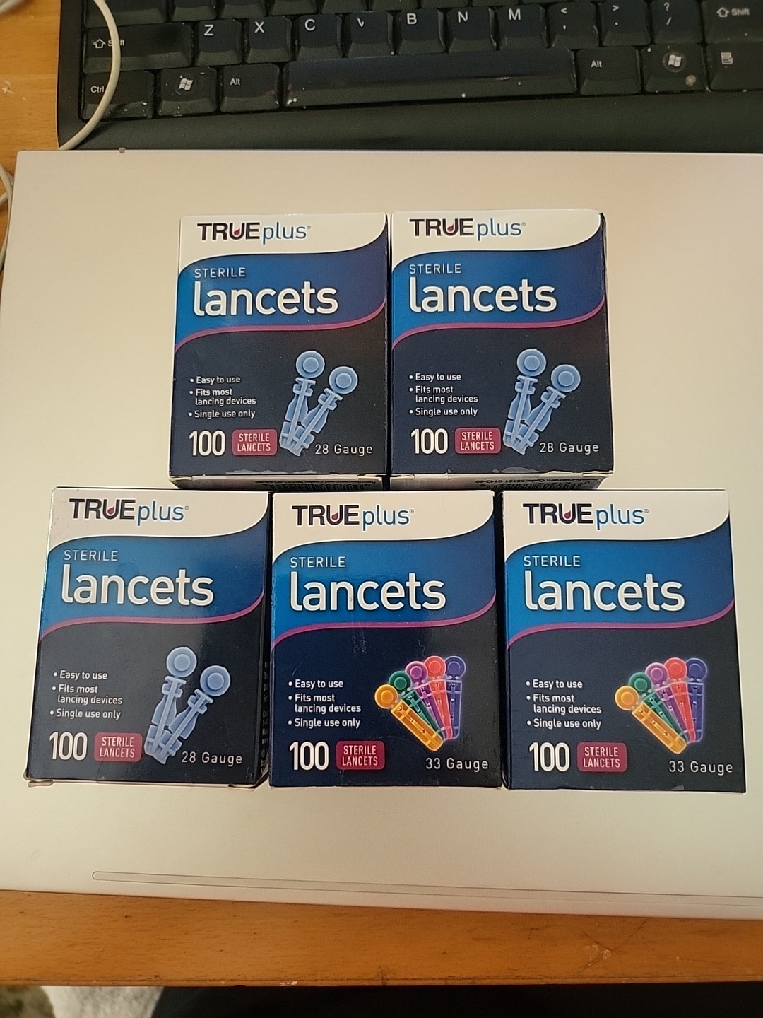 TRUEplus Universal Twist Top 28 Gauge 500 Lancets - 5 Box 100