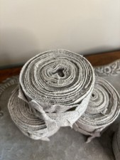 Vtg Wool Strips 1 Roll 2.5 inch 4 yd/roll Rug Braid Hook Craft Beige Tweed
