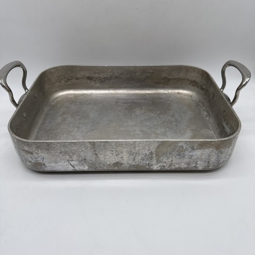 Mauviel 1830 Roasting Rectangle Pan Dual Handle Williams-Sonoma France ~16"x~12"
