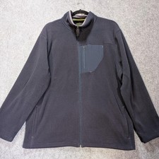 M S Active Navy Full Zip Fleece Jacket Chest Pocket Men's Medium